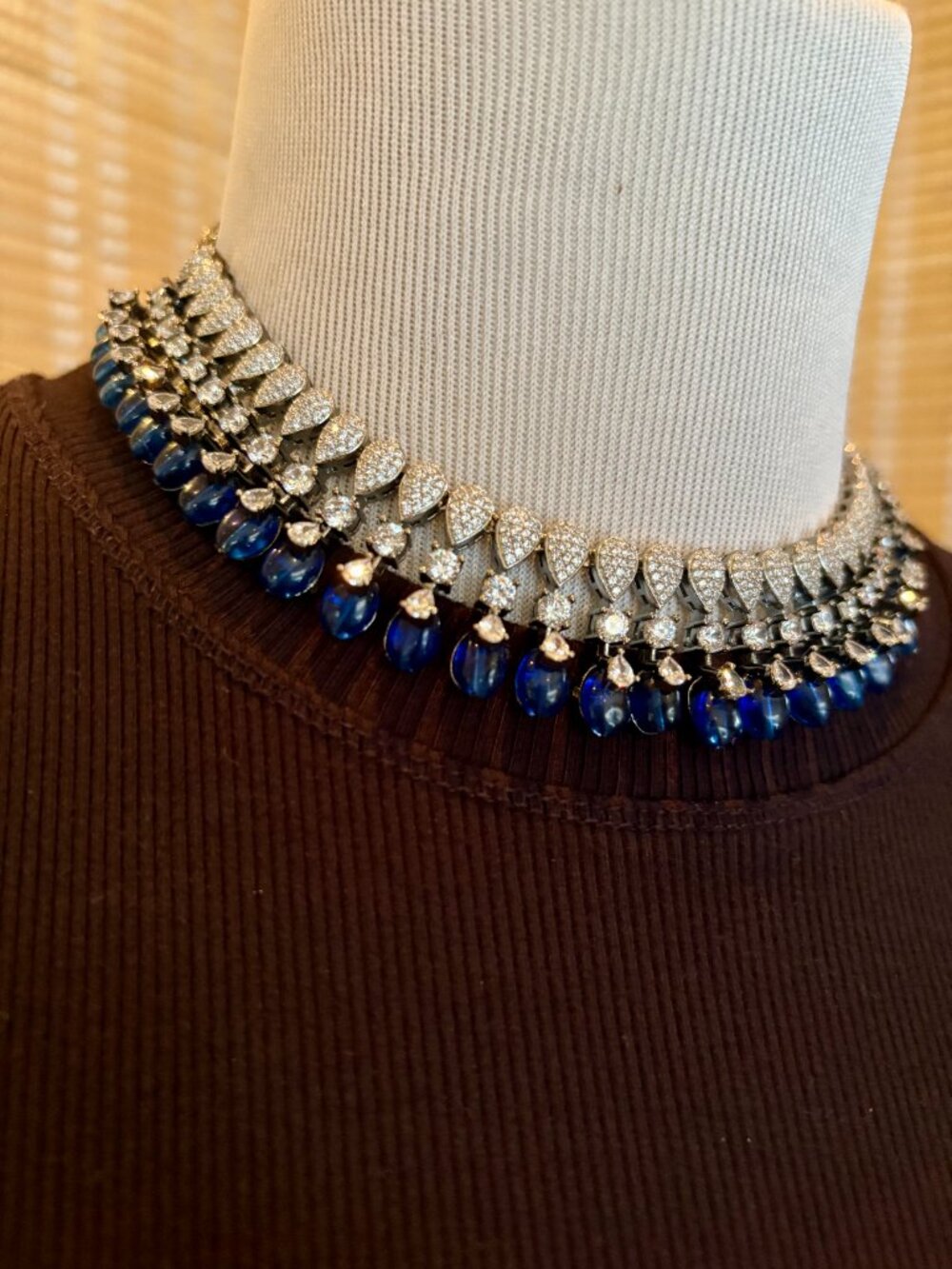 Blue Necklace Cubic Zirconia